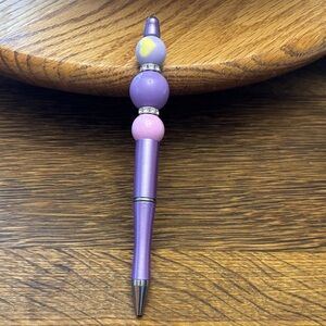 Stylish Purple and Pink Beaded Pen